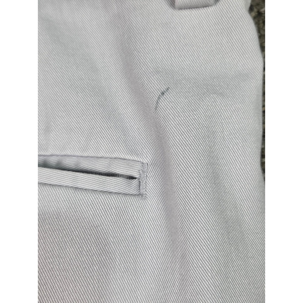 Roundtree & Yorke Total Flex Pants Mens 36x30 Gray Pleated Cuffed Chinos - Picture 5 of 8